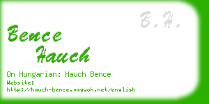 bence hauch business card